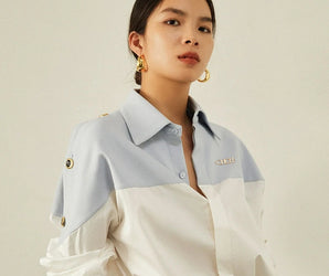 Spliced Business Shirt