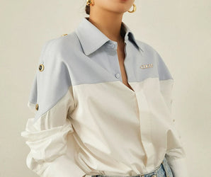 Spliced Business Shirt
